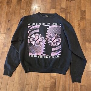 Vintage Unisex 1989 Rolling Stones Steel Wheels Sweatshirt
